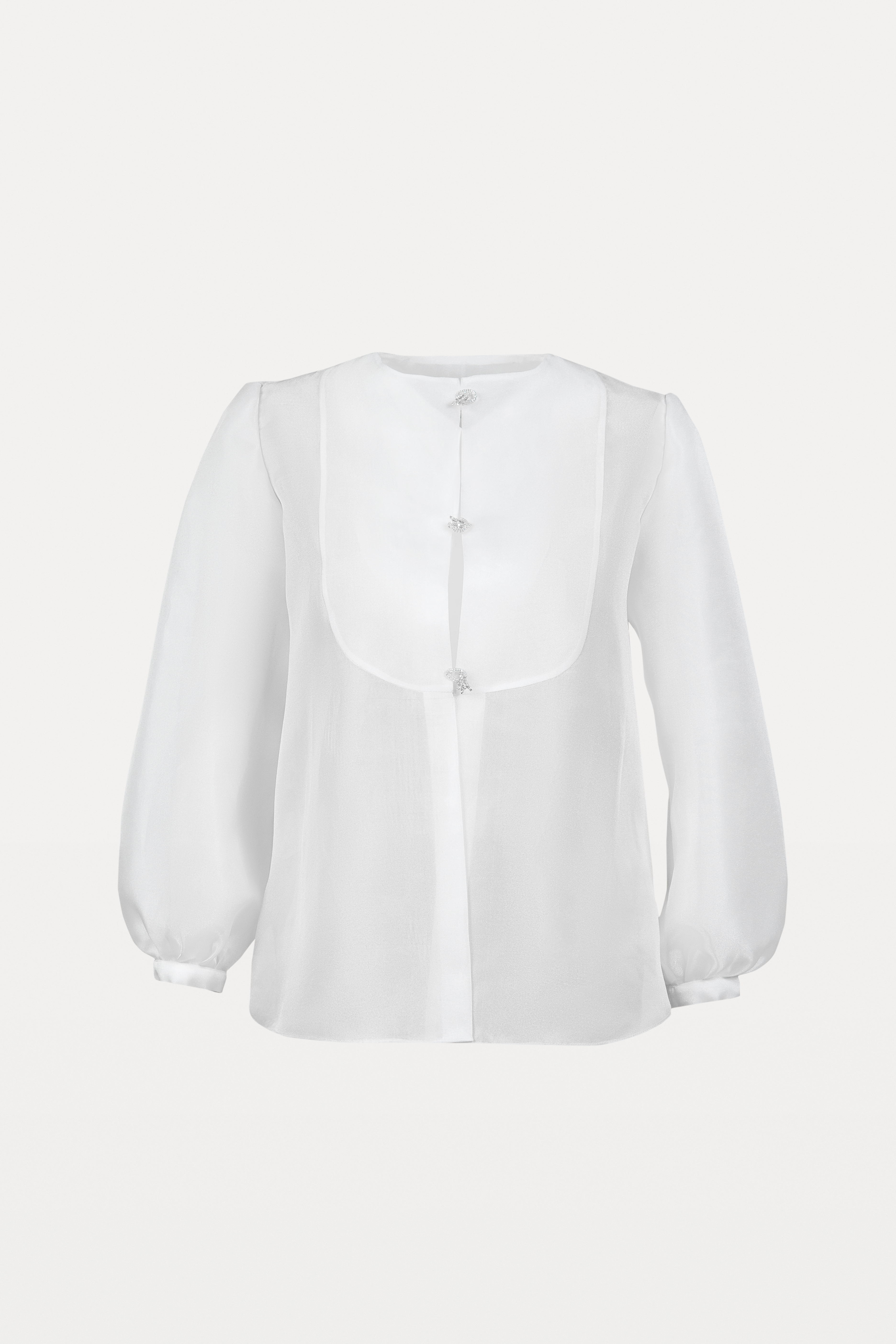  Chemise with  Decorative Muguet Flowers as bottoms Silk Organza