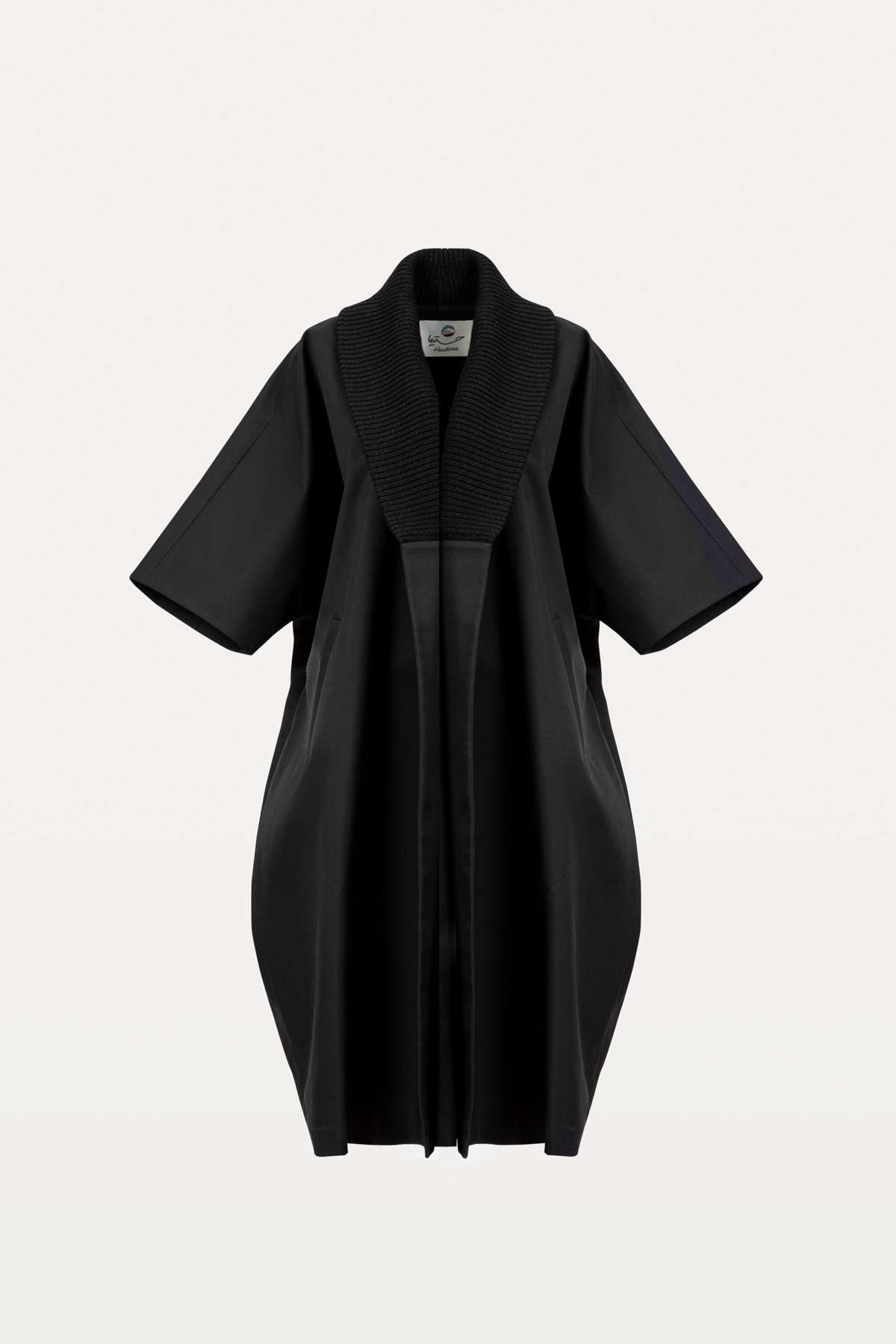 Knitted Collar Rain Coat