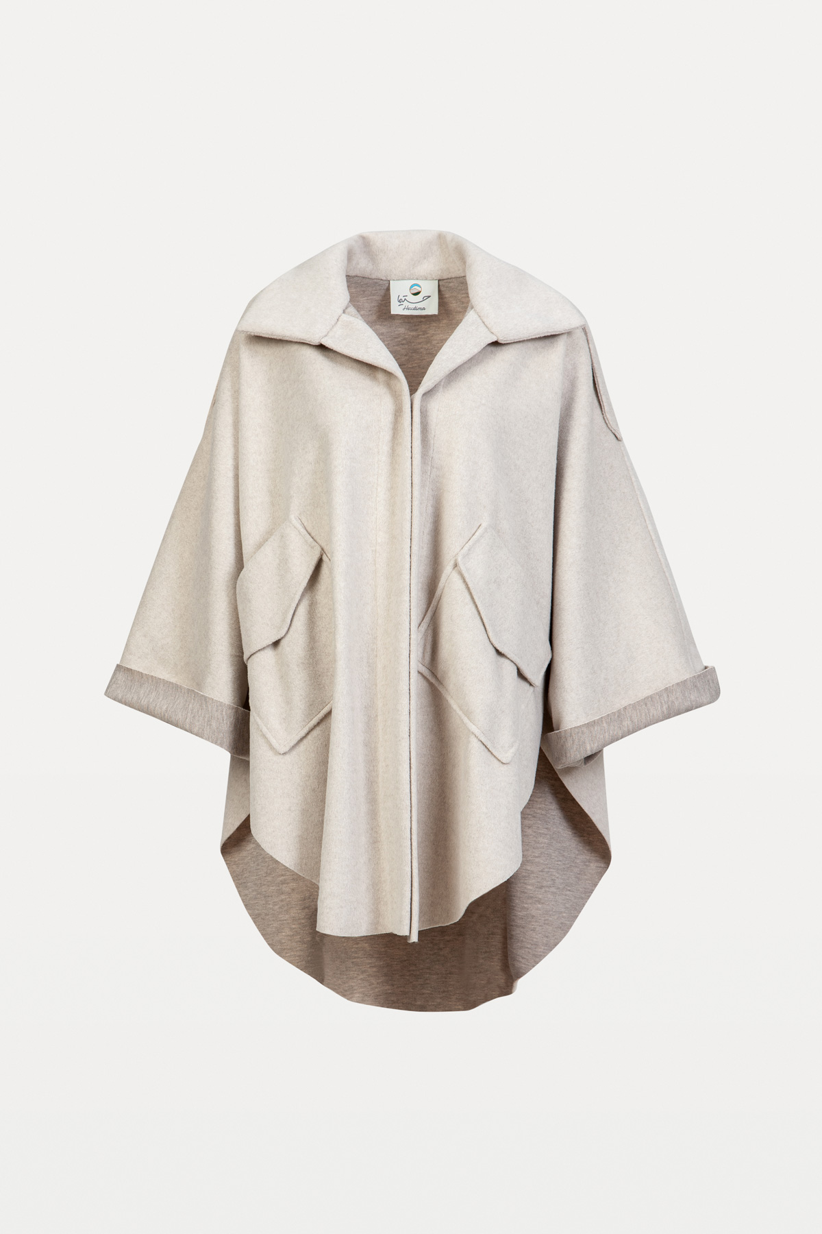   Felt/Tricot Poncho Coat