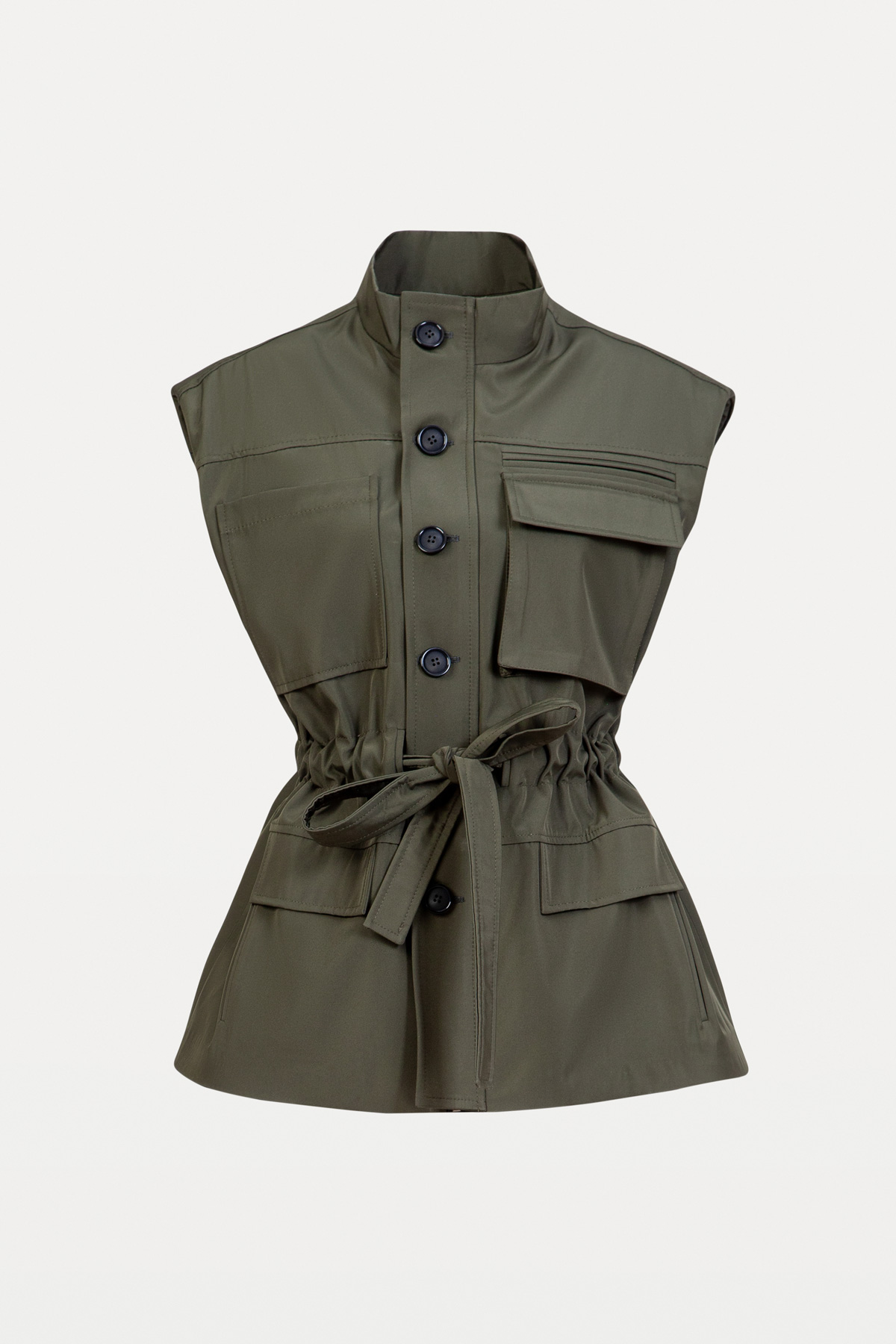 Jade-Green Vest  Raincoat