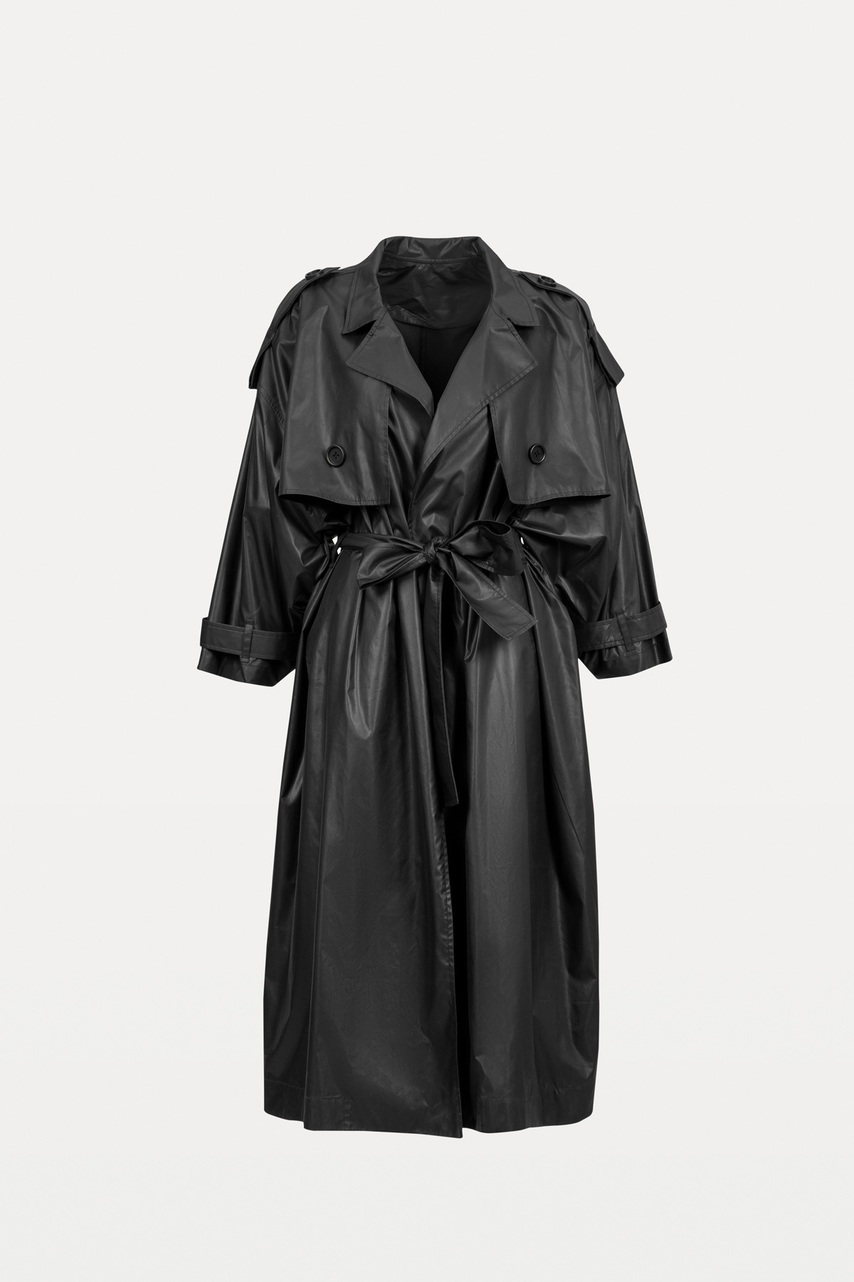 Black Long Rain Coat