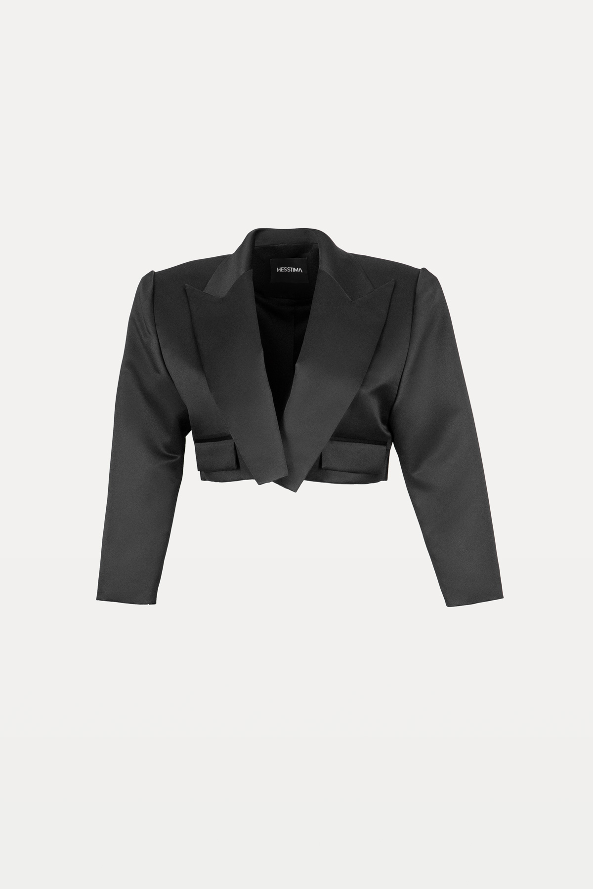 Satin Cropped Blazer